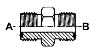 1.3/16" ORFS M X 1.7/16" ORFS M STR ADPTR STL