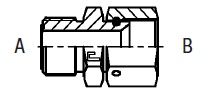 11/16" ORFS M X 9/16" JIC F STR ADPTR SWVL STL