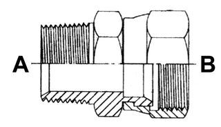 3/8" BSPT M X 9/16" JIC F STR ADPTR SWVL STL