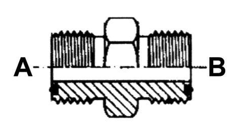 1.7/16" ORFS M X 1.11/16" ORFS M STR ADPTR STL