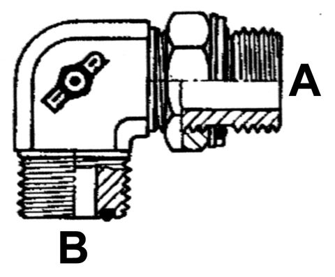 1.1/2" BSPP M X 1.1/2" BSPP M 90 DEG ELBOW ST ADPTR ADJ STL