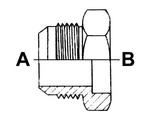 1.1/16 JIC MALE X 3/4 TUBEWELD