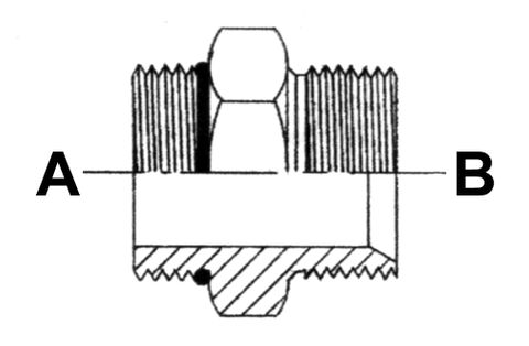 1.1/16 " UNO M X 3/8 " BSPP M STR ADPTR STL