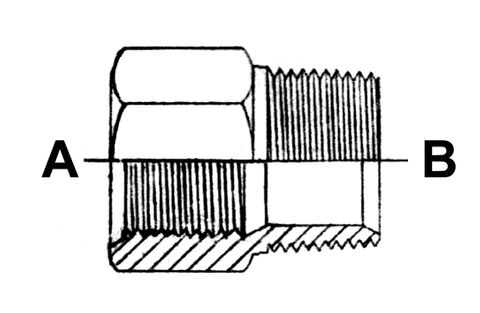 1.5/16 UN'O' FM x 1" BSPT ADAPTOR
