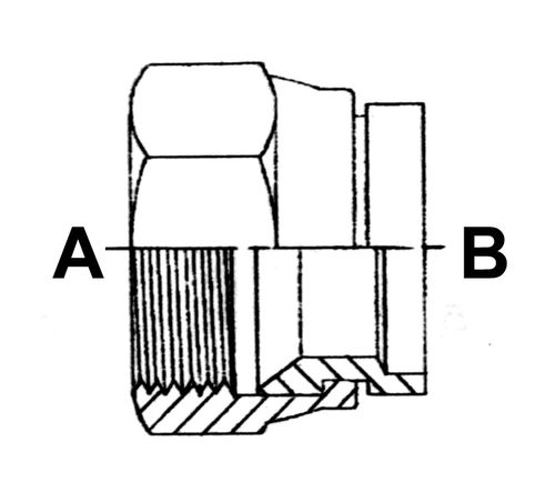 1.1/16 JICFSV X 1 TUBE WELD