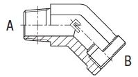 1/2" BSPT M X 1/2" BSPP F 45 DEG ELBOW ST ADPTR STL