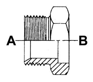 1.1/2 BSPP X 1.1/2"SCH(48.3mmOD)T/W