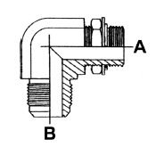 1/8" BSPP M X 7/16" JIC M 90 DEG ELBOW ST ADPTR ADJ SC STST