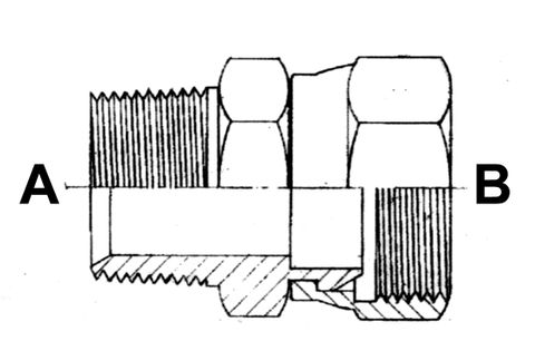 1 BSPT X 1 BSPPFSV SWIVEL ADAPTOR