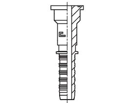 1.1/2 " CODE 61 X 1.1/4 " HT STR HOSE TAIL STL
