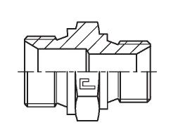1.1/2" BSPP M X M45X1.5 METRIC M STR ADPTR SC STL