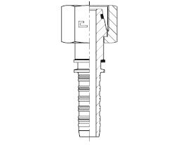 M22x1.5 METRIC F X 1/2 " HT (14S) STR HOSE TAIL SWVL STL