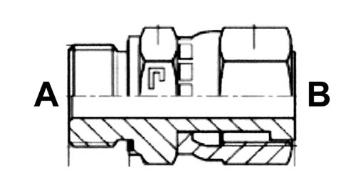 1.1/16 " UNO M X 1.3/16 " ORFS F STR ADPTR SWVL STL