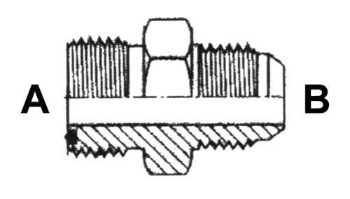 1" ORFS M X 7/8" JIC M STR ADPTR SC STL