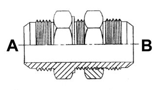 1.7/8" JIC M X 1.7/8" JIC M STR B/HEAD ADPTR SC STL