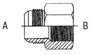 7/16" JIC M X 1/4" BSPP F STR FIXED F ADPTR SC STL