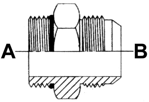 1.1/16 " UNO M X 1.3/16 " JIC M STR ADPTR SC STL