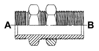 1.1/2 BSPP BULKHEAD ADAPTOR