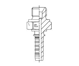 3/4 " BSPP M X 1/2 " HT STR HOSE TAIL STL