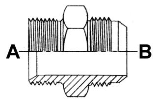 1/2 BSPP X 3/8 BSPP INV CONE AD