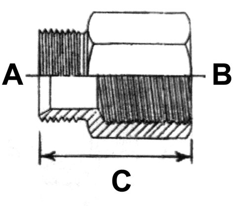 1/2" BSPP M X 1/2" BSPP F STR EXT ADPTR STL
