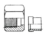 1.5/16" JIC F NUT FOR 1" FLARED TUBE STST