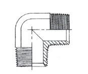 1" BSPT M X 1" BSPT M 90 DEG ELBOW ST ADPTR STST