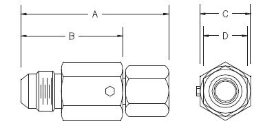 1.5/16" JIC M/F STRAIGHT SWIVEL