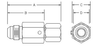 1.5/8 JIC M/F STRAIGHT SWIVEL