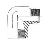 1/8" BSPT M X 1/8" BSPP F 90 DEG ELBOW ST ADPTR STST