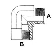 1" NPT M X 1" NPT F 90 DEG ELBOW ST ADPTR STST