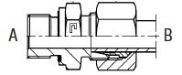 1.1/2 " BSPP M X M52x2.0 (42L) METRIC M STR ADPTR STST