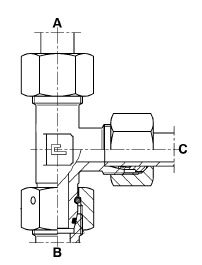 M14X1.5 METRIC M X M14X1.5 (8L) METRIC F RUN TEE SWVL STST