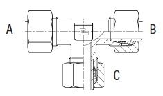 M12X1.5 METRIC M X M12X1.5 (6L) METRIC M BRANCH TEE STL