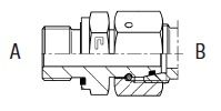 M12X1.5 METRIC M X M14X1.5 (8L) METRIC F STR ADPTR STL