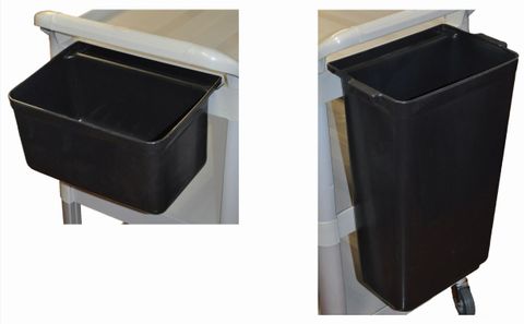 EDCO UTILITY CART BIN (1 SMALL CUTLERY BIN & 1 LARGE WASTE BIN)