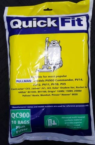 QUICKFIT VAC BAGS QC900 PKT 10 BAGS PLUS FILTER- UNI 64