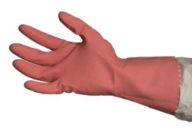 BASTION SILVERLINED RUBBER GLOVES PINK SML