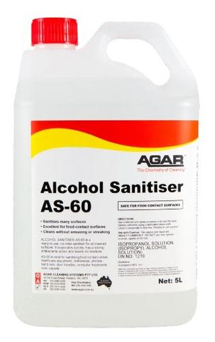 AGAR ALCOHOL SANITISER AS-60 5L