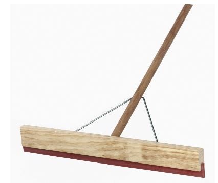 OATES RED RUBBER SQUEEGEE WITH HANDLE & BRACKET WOODEN BACK 600mm 164808