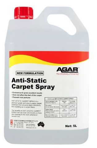 AGAR ANTI-STATIC CARPET SPRAY 5LT