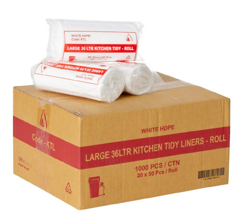 KITCHEN TIDY LINERS LARGE WHITE Z-RC/KTL 36 LT