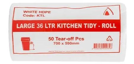SINGLE ROLL 36LT KITCHEN TIDY LINERS