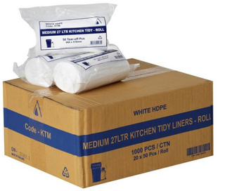 KITCHEN TIDY LINERS MEDIUM WHITE Z-RC/KTM 27 LT