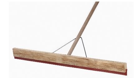 OATES RED RUBBER SQUEEGEE WITH HANDLE & BRACKET WOODEN BACK 900mm 164812