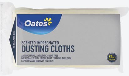 OATES SCENTED IMPREGNATED DUSTING CLOTH 25PK 165407