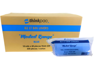 82LT MODEST BLUE BIN BAGS- ROLL
