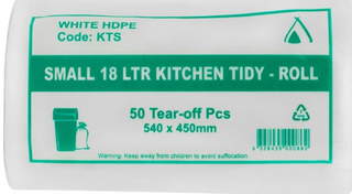 SINGLE ROLL 18LTR KITCHEN TIDY LINERS