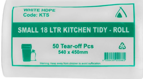 SINGLE ROLL 18LTR KITCHEN TIDY LINERS