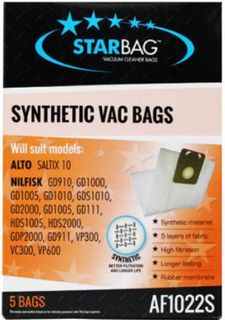 CLEANSTAR VACBAG SYNTHETIC NILFISK GD1000 2000 5PK